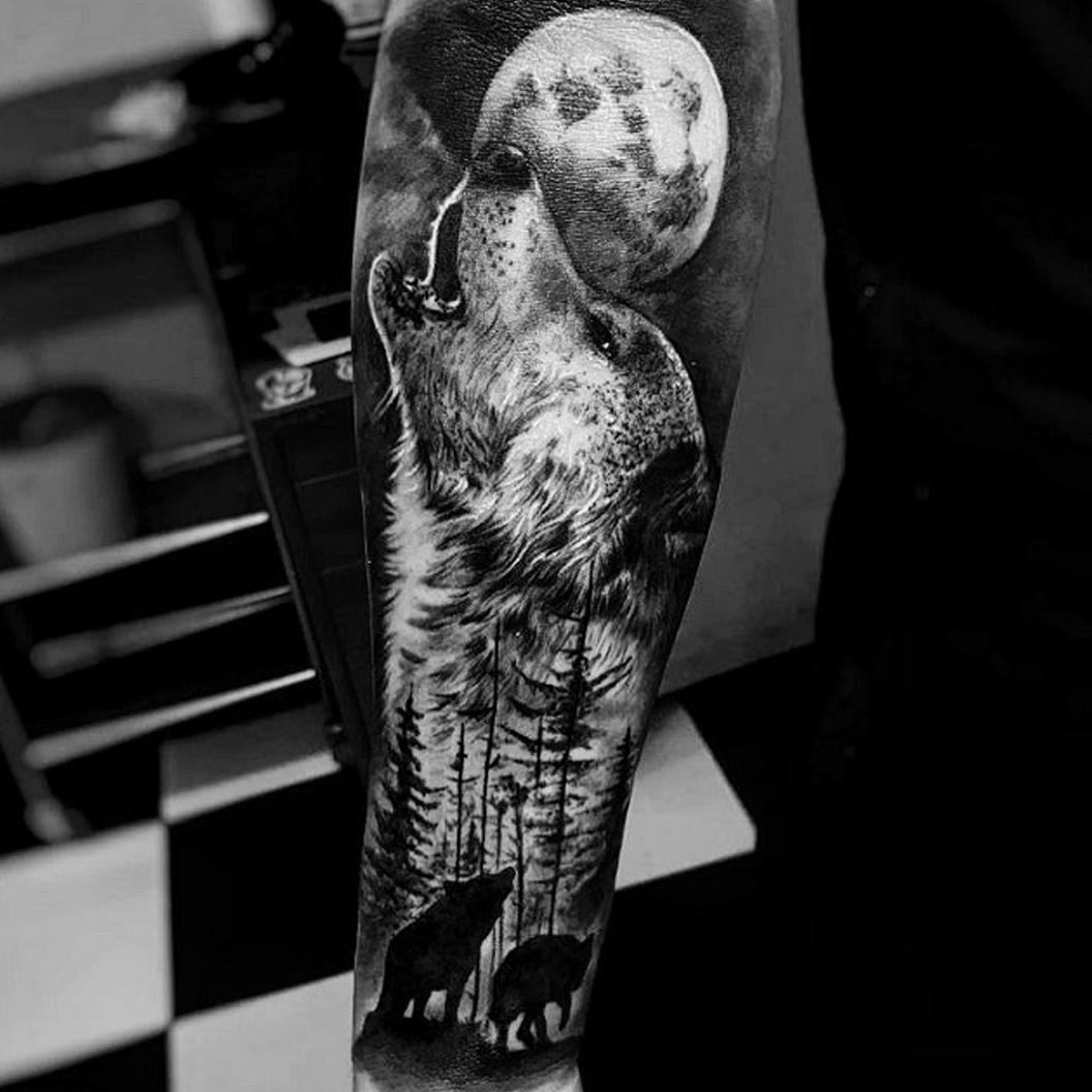 Zsolt-Tattoo-in-Croydon Wolf Tattoo by Zsolt in Croydon